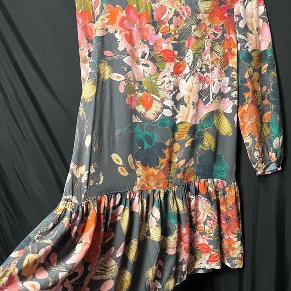 Meadow Rue from Anthropologie Multicolor Floral Drop Waist Dress - Picture 8 of 11